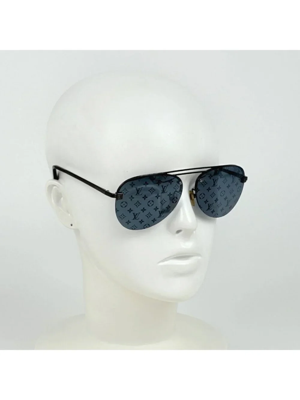 Louis Vuitton Clockwise Sunglasses Monogram Rimless Metal Black Eyewear